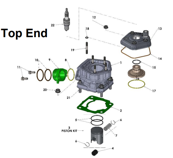 2022-CX50JR Parts- Engine- Top End