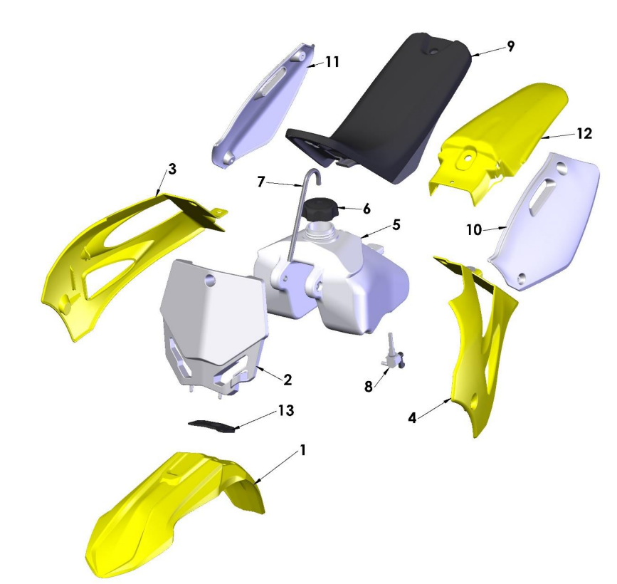 2022-CX50JR Parts- Plastic & Seat