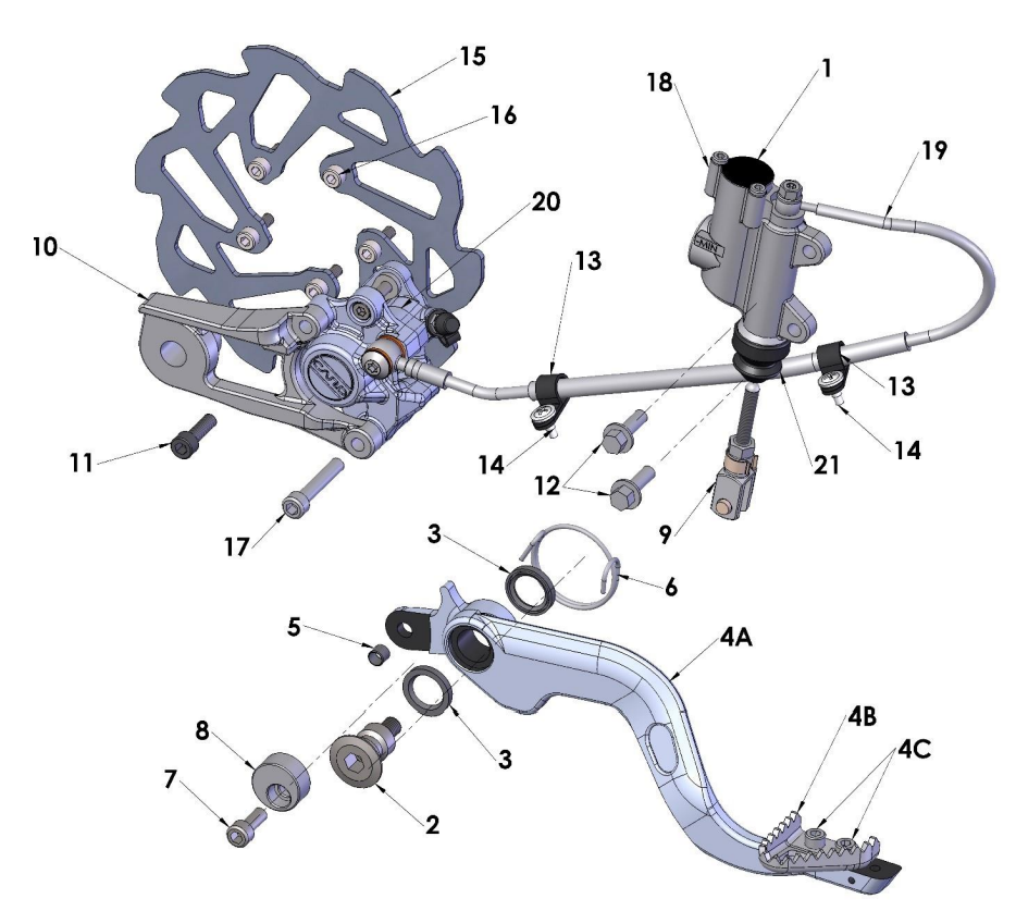 2022-CX50JR Parts- Rear Brake