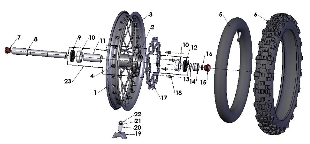 2022-CX65 Parts- Front Wheel