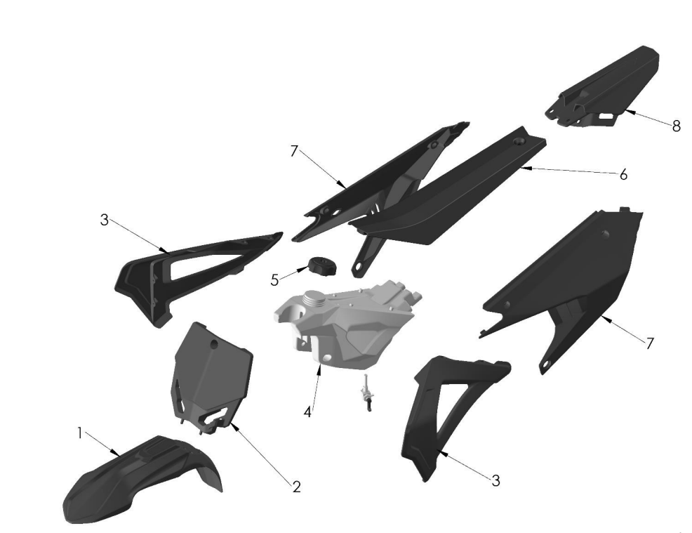 2022-CX65 Parts- Plastic Bodywork & Seat