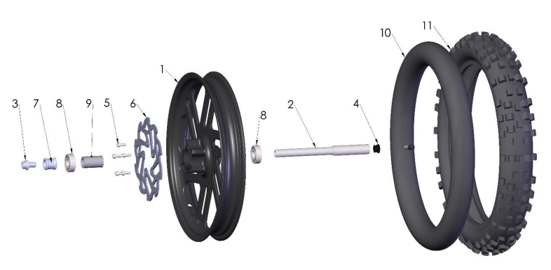 2023 CX50SR KING Parts- Front Wheel