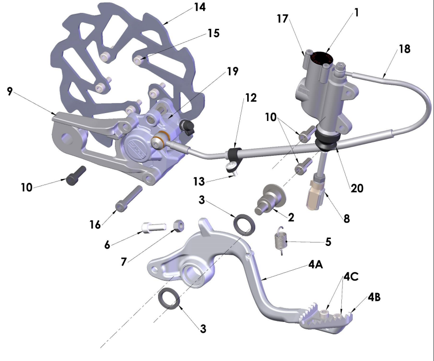 2023 CX50SR KING Parts- Rear Brake