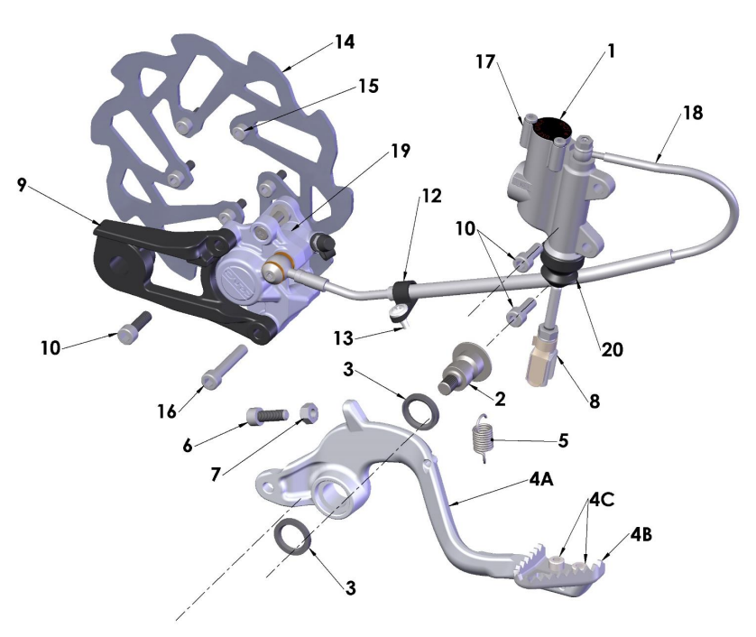 2023 CX50SRx FWE Parts- Rear Brake