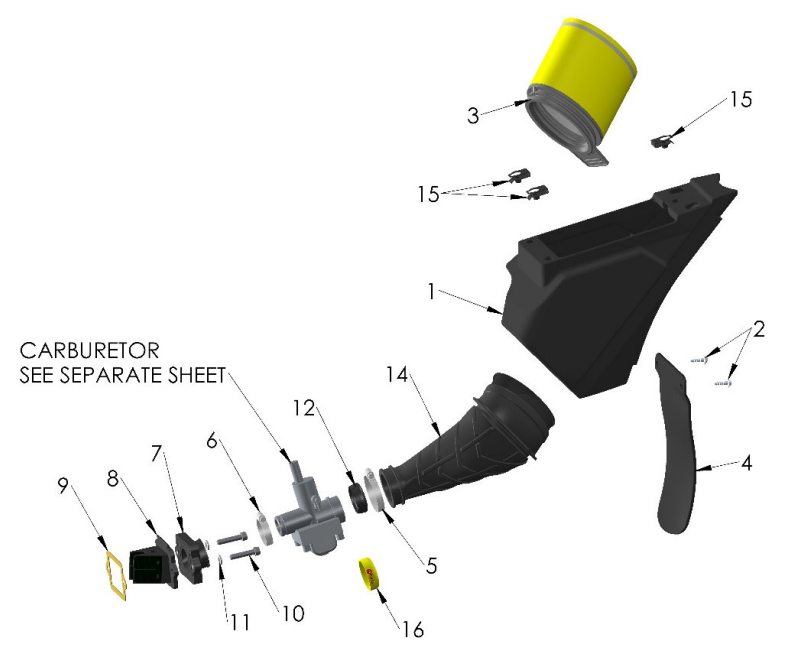 2024 CX50FWE Parts – Airbox & Inlet System