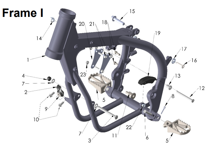 2024 CX50FWE Parts – Frame I