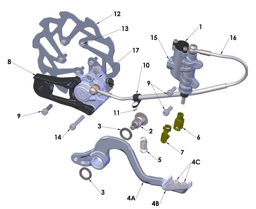 2024 CX50FWE Parts – Rear Brake