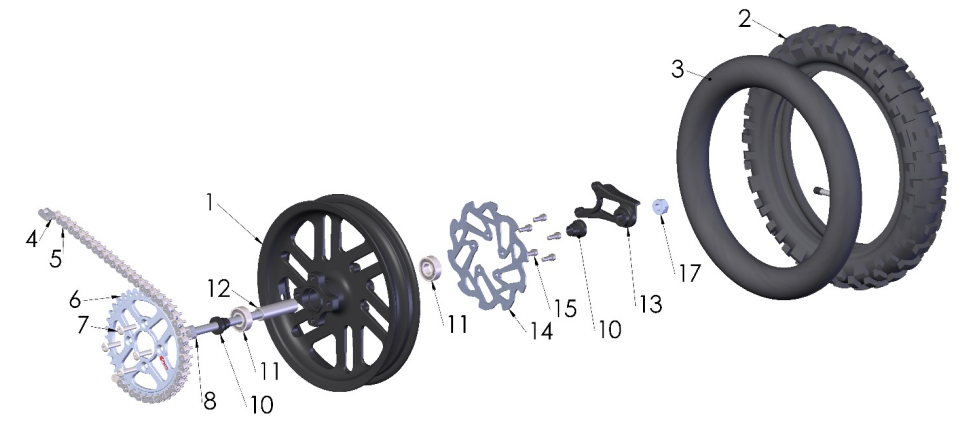 2024 CX50FWE Parts – Rear Wheel