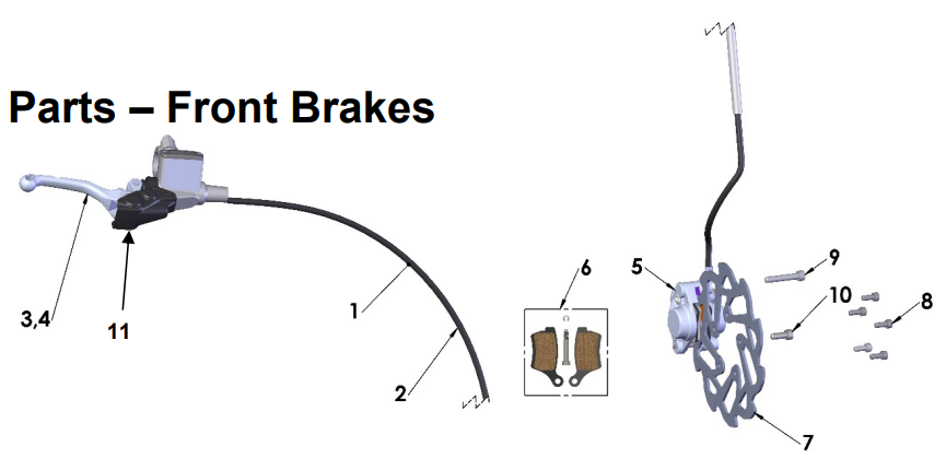 2024 CX50SR Parts – Front Brakes