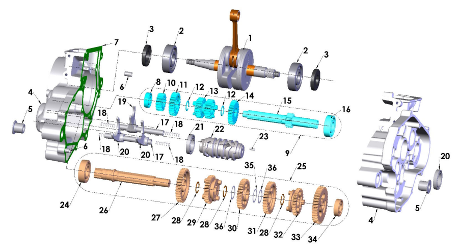 2024 CX65 Parts – Engine – Transmission