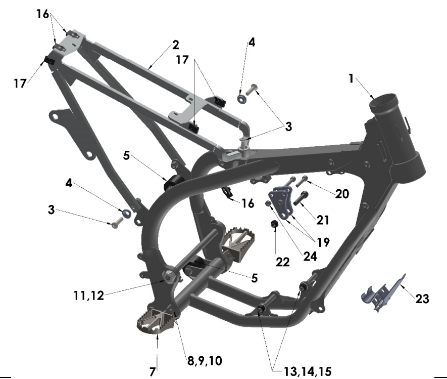 2024 CX65 Parts – Frame