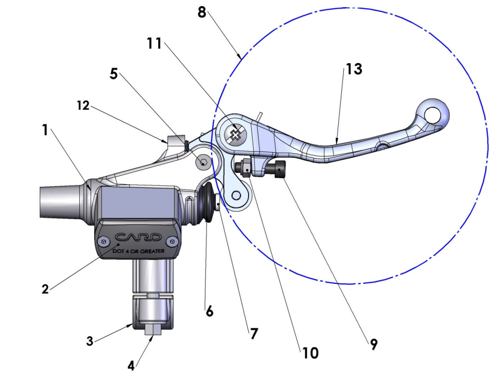 2024 CX65 Parts – Front Brakes – Master Cylinder