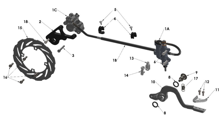 2024 CX65 Parts – Rear Brake