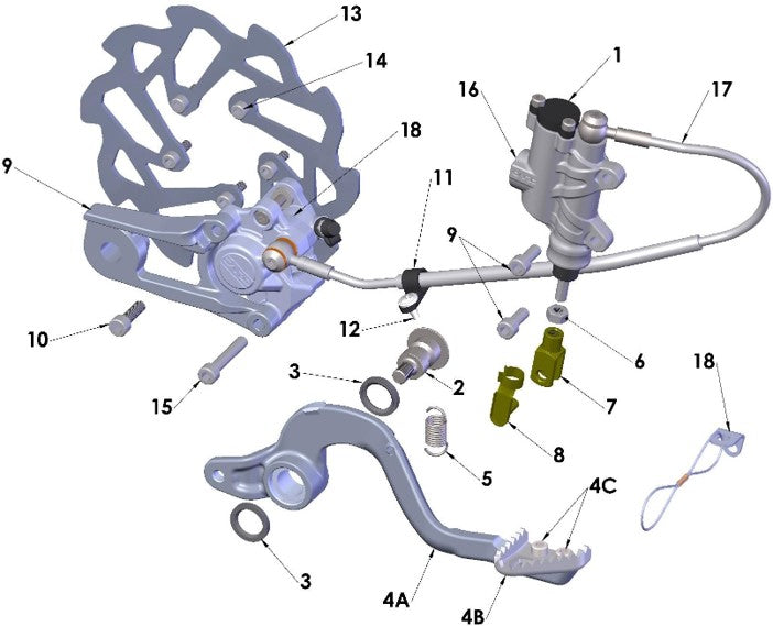 2025 CX50JR Parts – Rear Brake