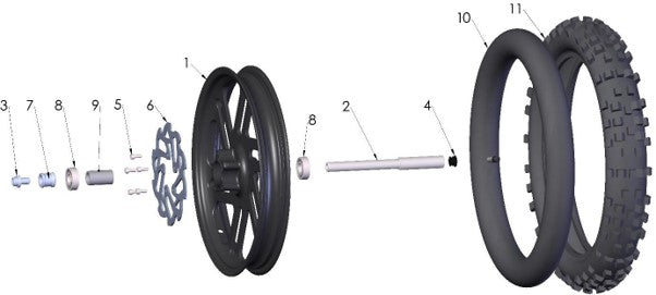 2025 CX50SR Parts – Front Wheel