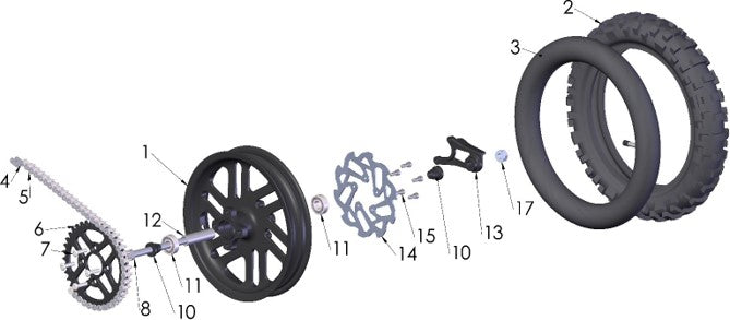 2025 CX5E Parts – Rear Wheel