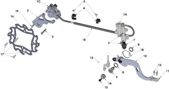 2018 Cobra CX65 Parts – Rear Brake