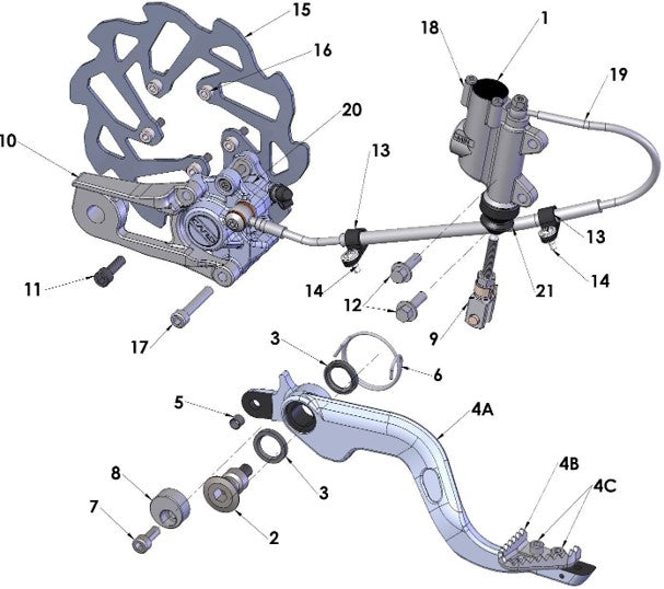 2018 Cobra 50P3 Parts – Rear Brake