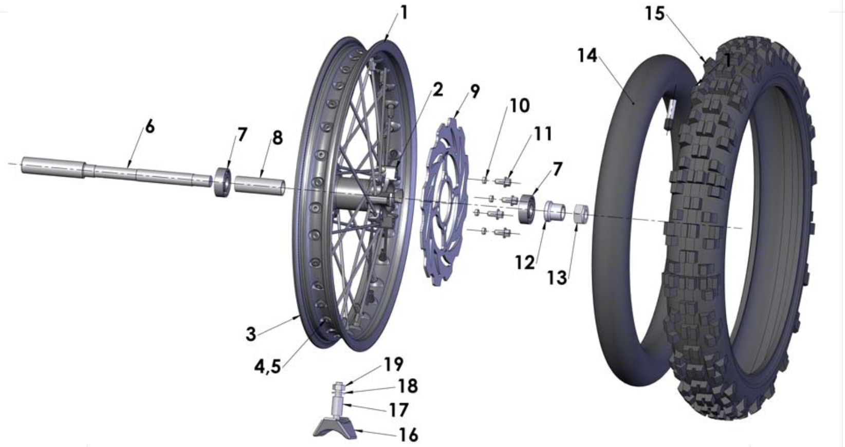 2012 Cobra CX65 Parts – Front Wheel