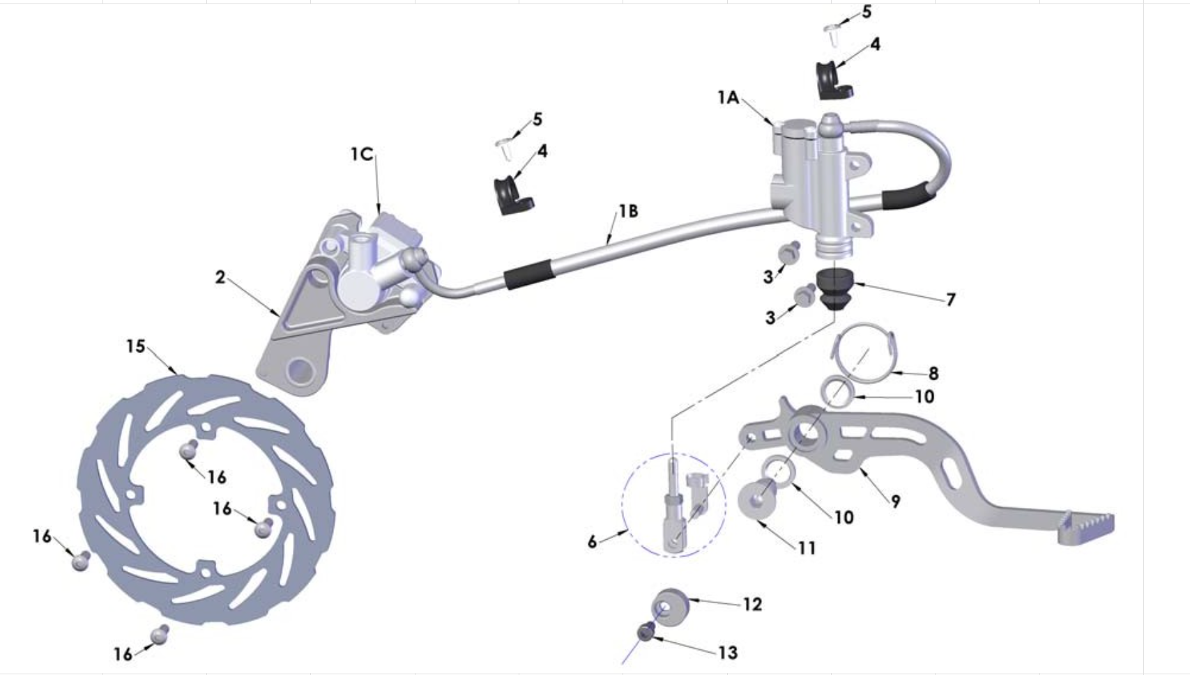 Cobra CX65 2012 Parts – Rear Brake