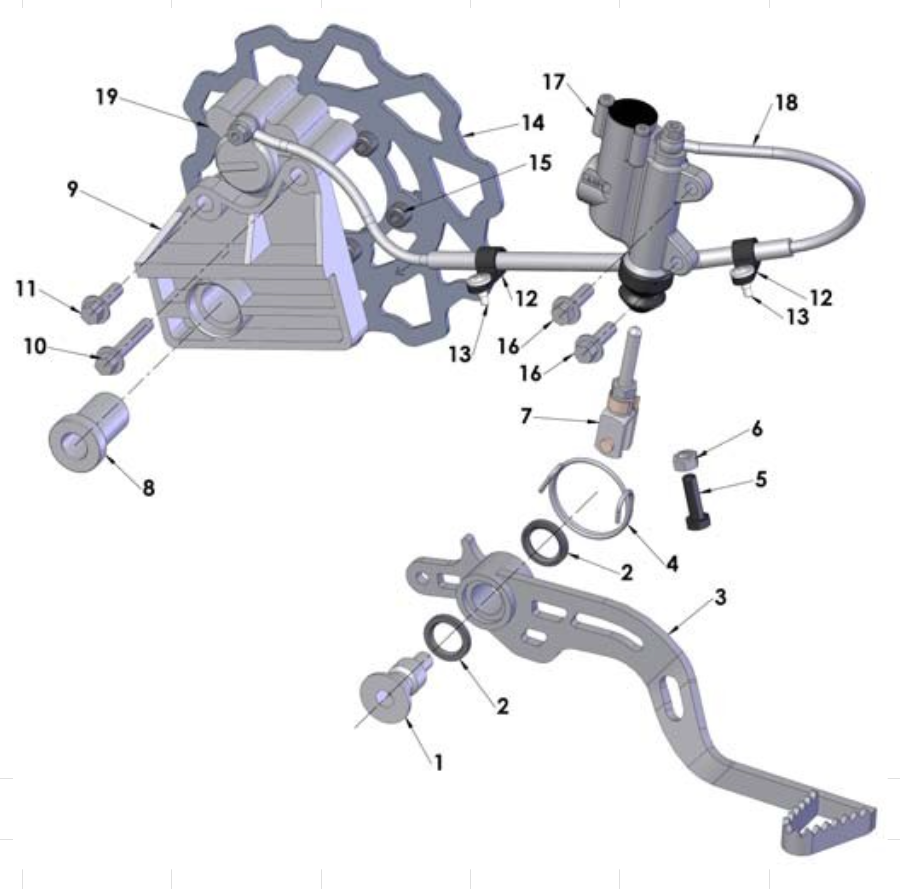 Cobra 50JR 2012 Parts – Rear Brake