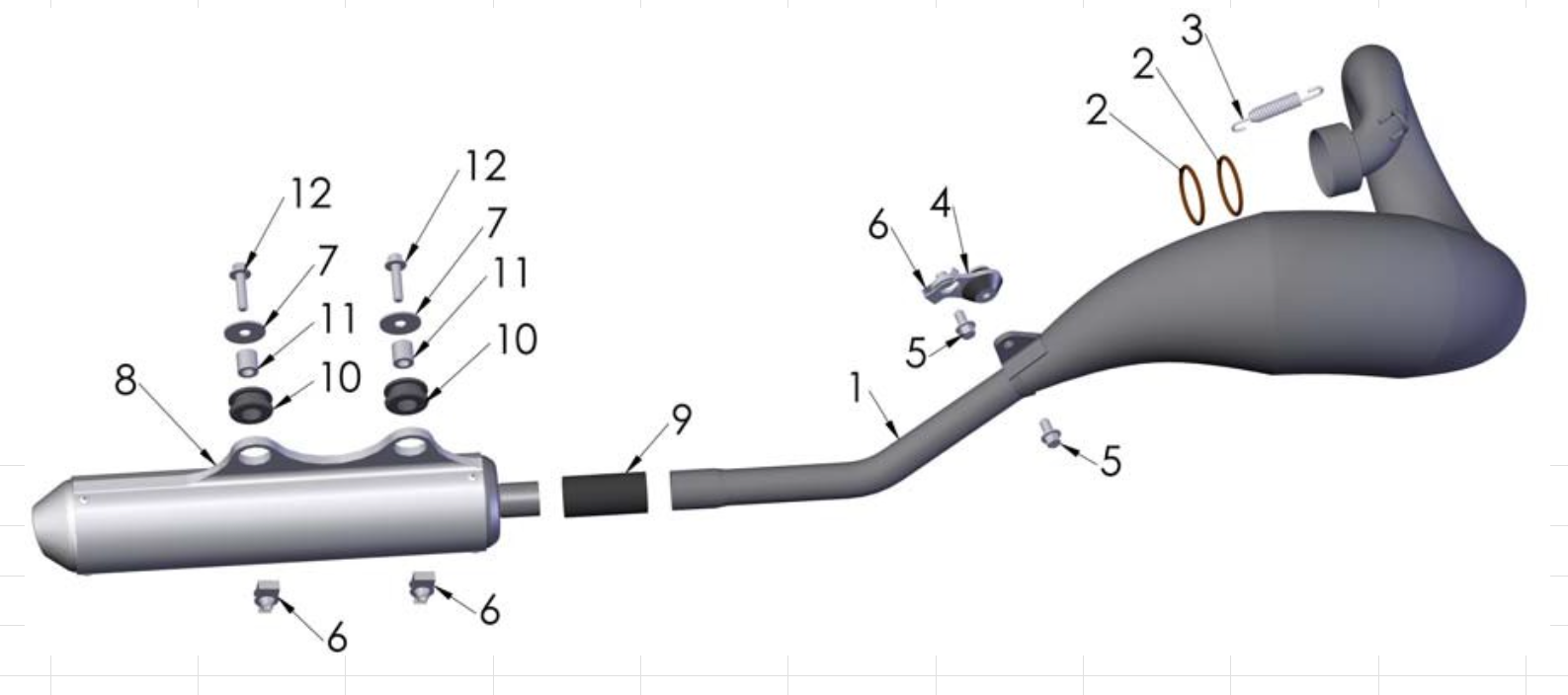 Cobra 50SR (King) 2012 Parts – Exhaust System