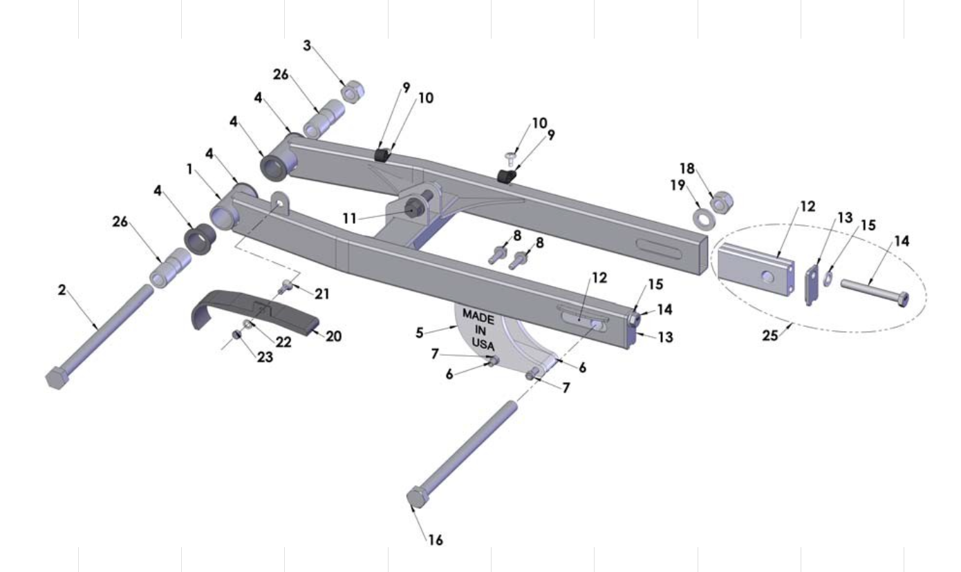 Cobra 50 Big Wheel 2012 Parts – Swingarm Assembly