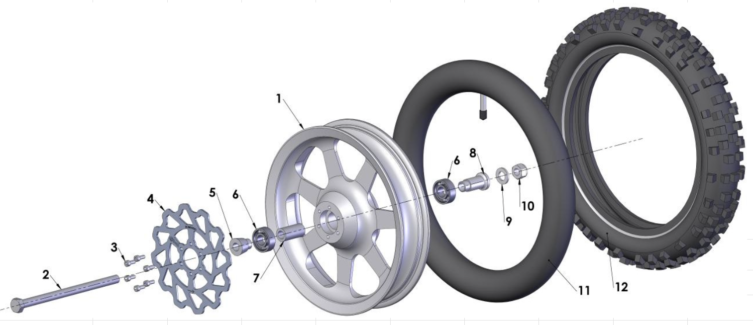 2014 Cobra 50JR Parts – Front Wheel