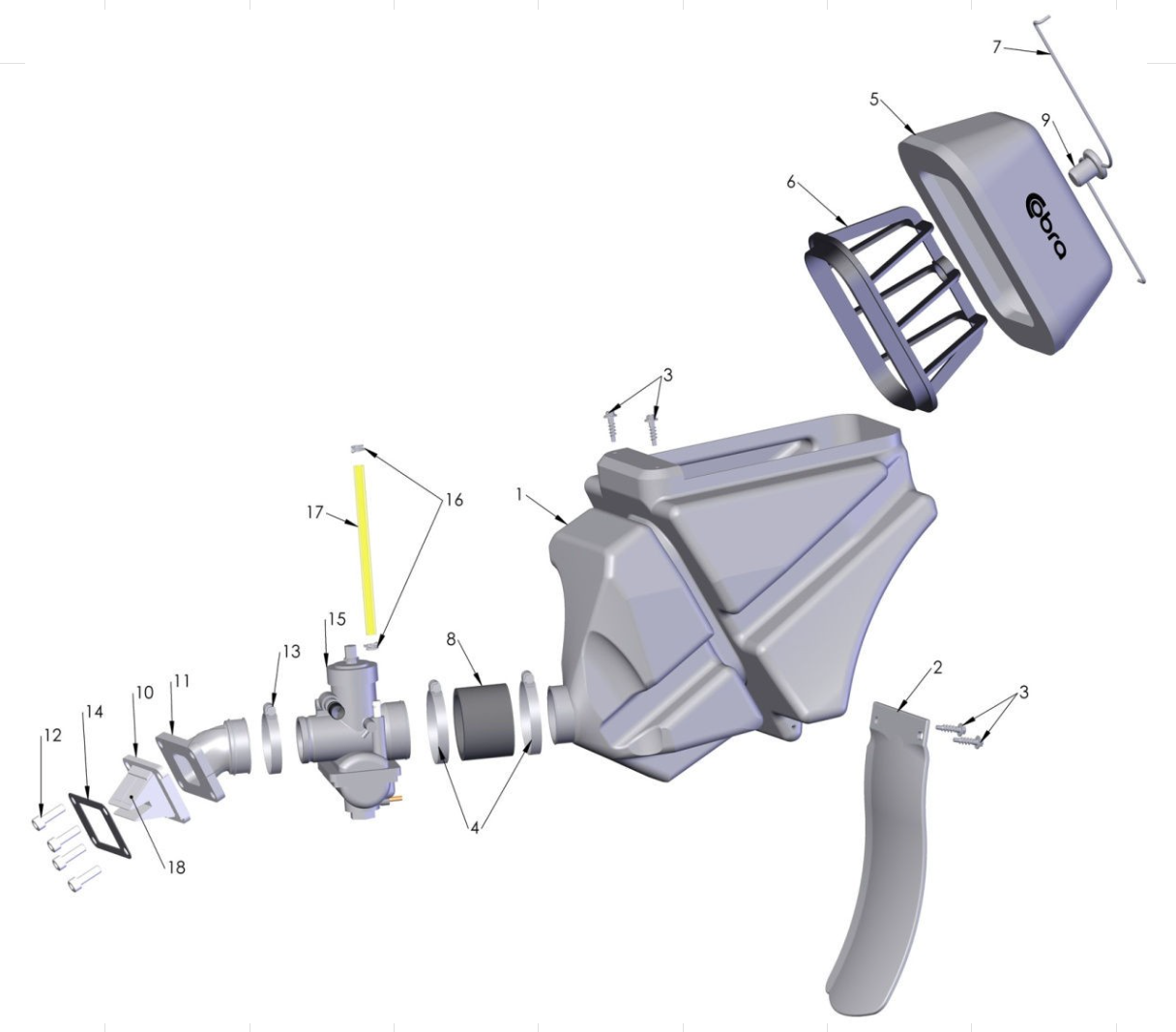 2015 Cobra CX65 Parts – Airbox & Inlet System