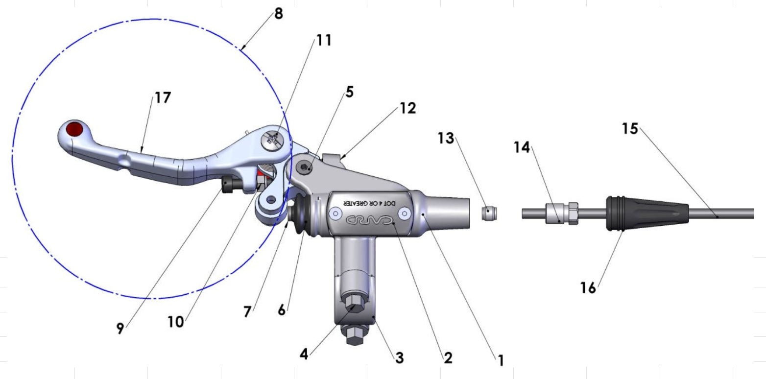 2015 Cobra CX65 Parts – Clutch – Master Cylinder