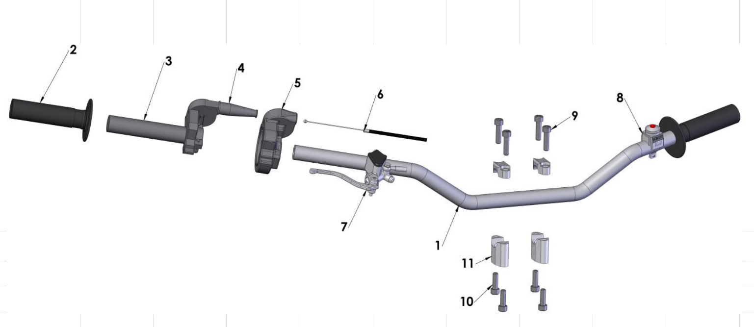 2016 Cobra 50JR Parts – Bars and Controls