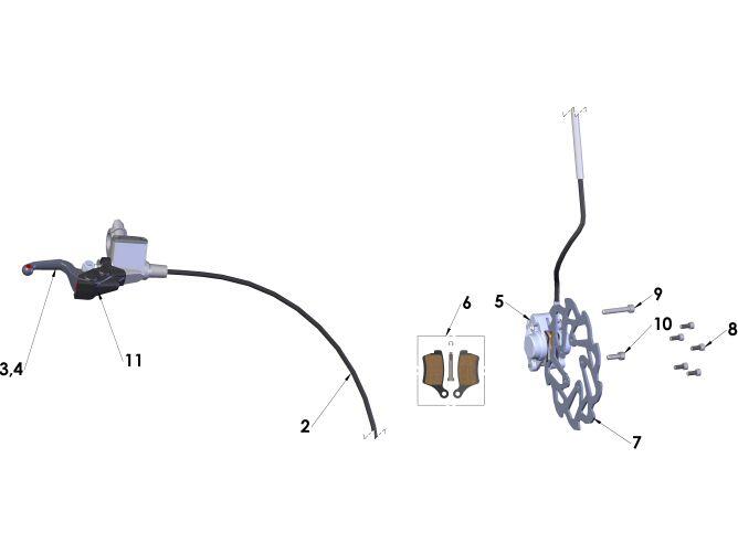 CALIPER ASSY - FRONT - CARD 2 PISTON